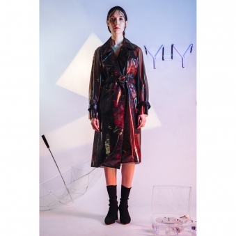 Made To Order Print Vinyl Raincoat