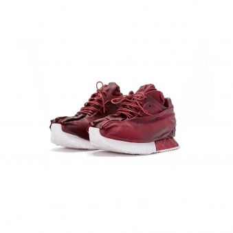 Made To Order Red Eco-leather Trainers