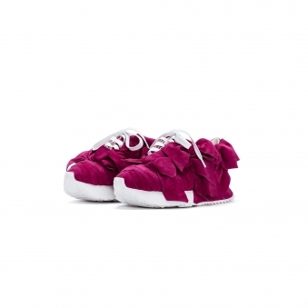 Made To Order Rose Red Eco-leather Handweaved Trainers