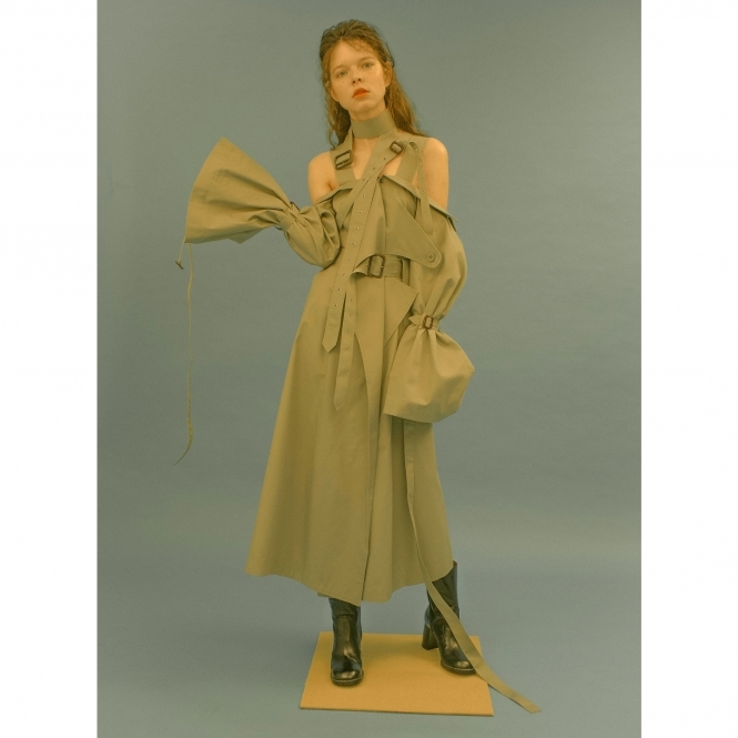 Made To Order Sage Trench Dress