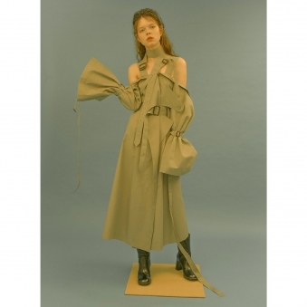 Made To Order Sage Trench Dress