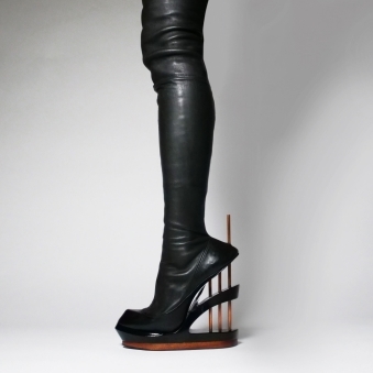 Made To Order Sanctum Thigh-high Stretch Bed of Nails Leather Boots