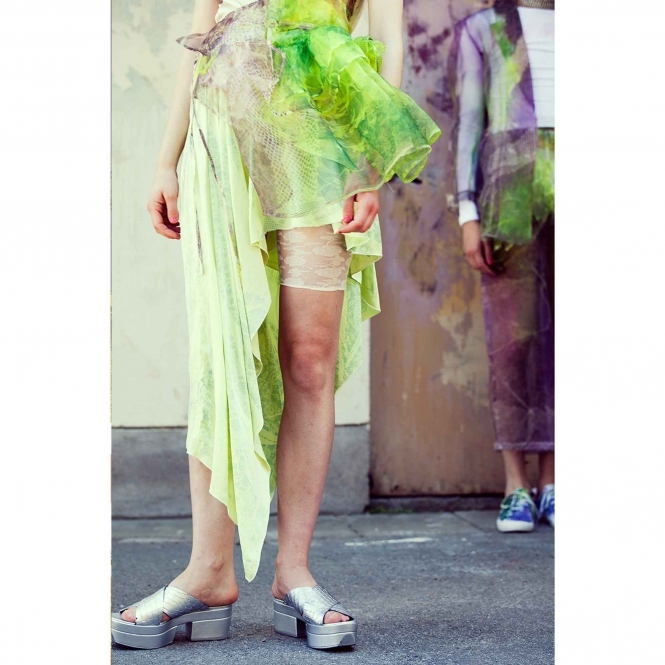 Made To Order Silk Asymmetrical Skirt