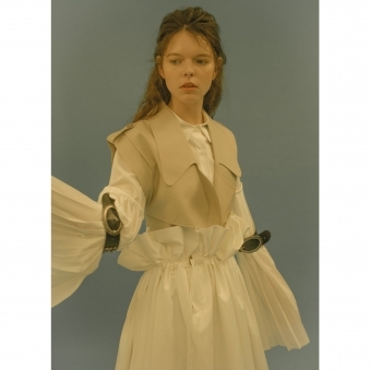 Made To Order Stone Crop Jacket With Double Flap Back