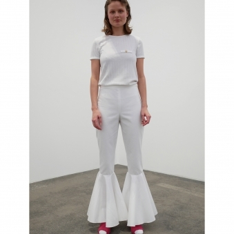 Made To Order Trumpet Pants - White