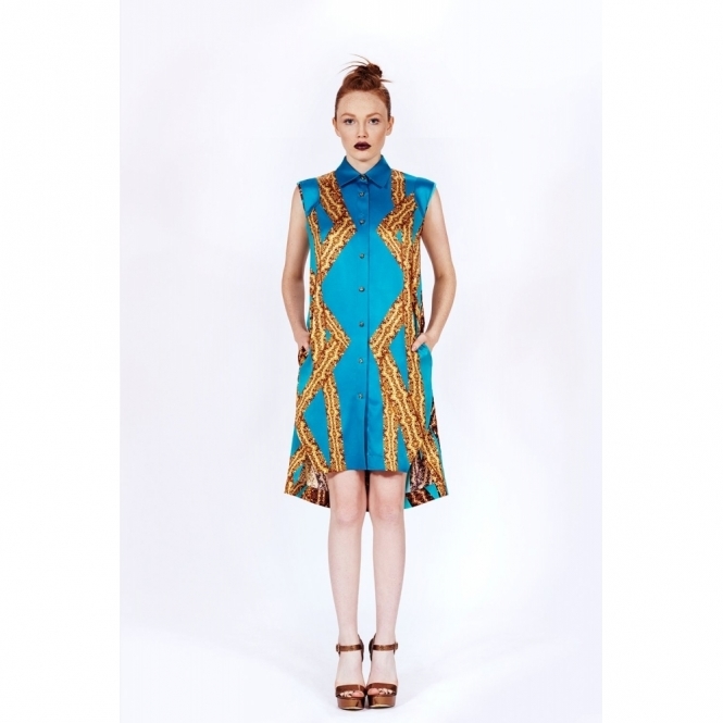 Made To Order Turquoise Splash Dress