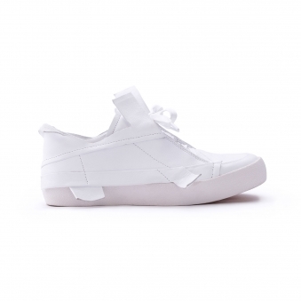 Made To Order White Wrestled Calf Hide Trainers