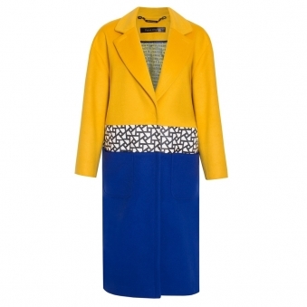 Mosaic' Wool Oversized Coat