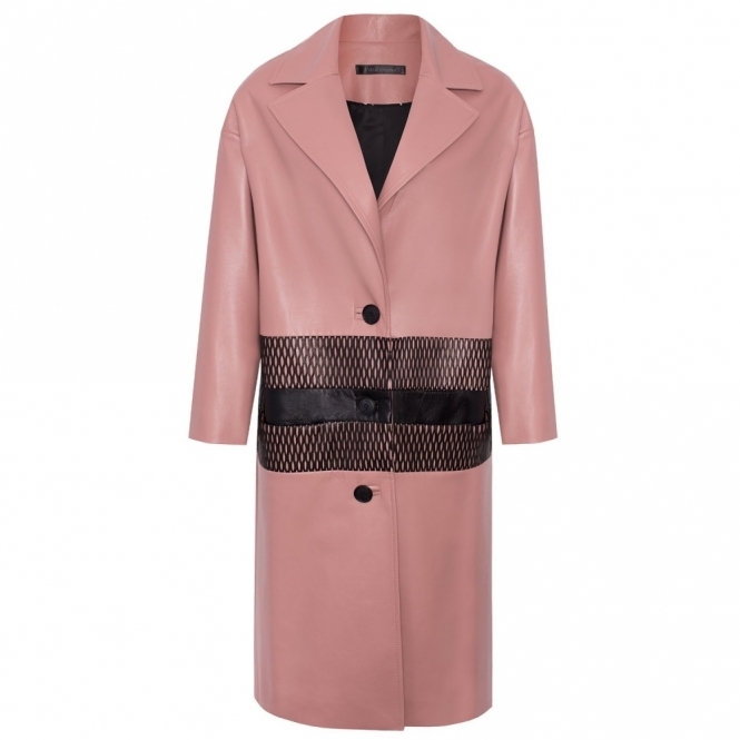 Netty' Leather Oversized Coat