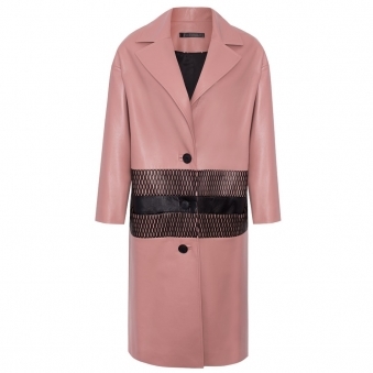 Netty' Leather Oversized Coat