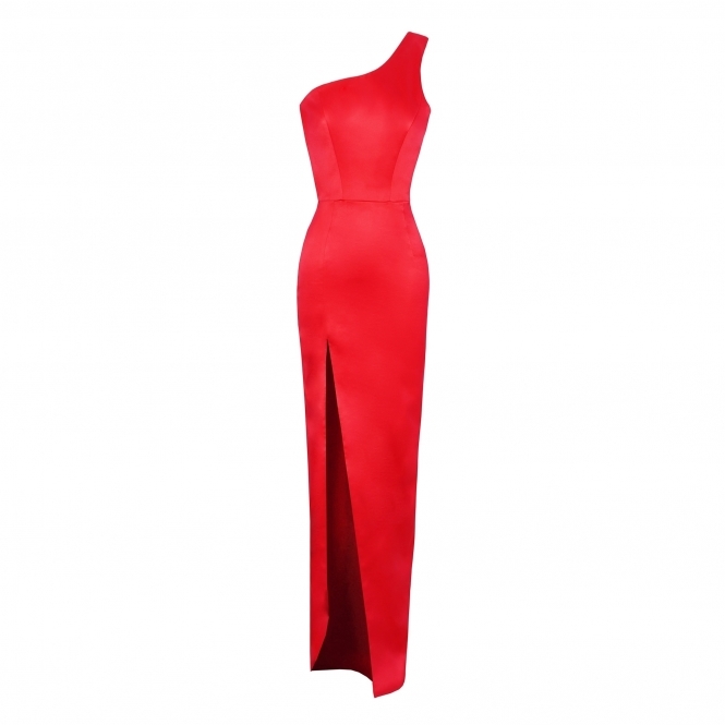 One Shoulder Dress with a Slit
