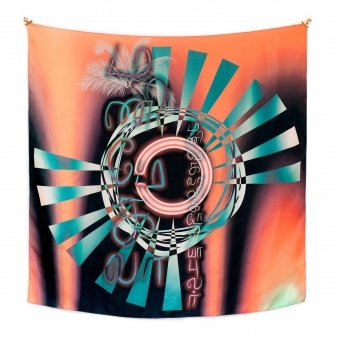 Orange Sila Silk Scarf
