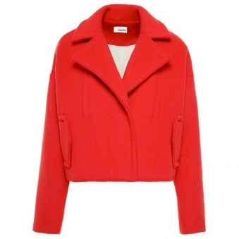 Orange Structured Wool-Blend Jacket