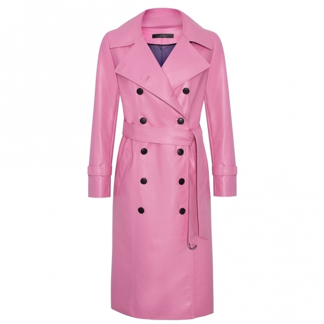 Original Vibes' Leather Trench Coat