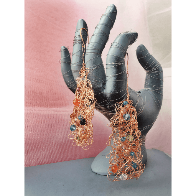 Perennial Fable Tessellated Long Mythical Earring