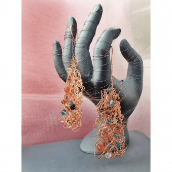 Perennial Fable Tessellated Long Mythical Earring