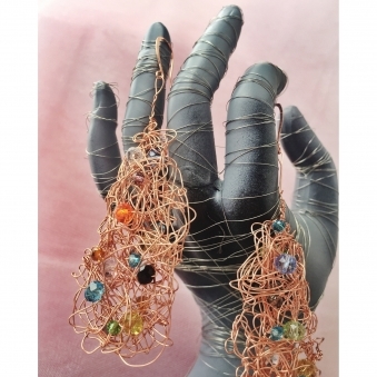 Perennial Fable Tessellated Long Mythical Earring