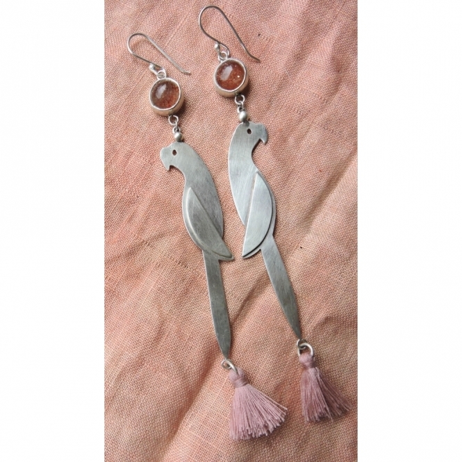 Pink Parrots with Tassel Tails + Sunstone Oracles
