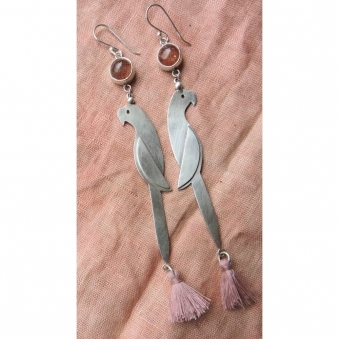 Pink Parrots with Tassel Tails + Sunstone Oracles