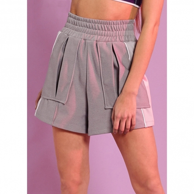 Pink Stripe Jersey Shorts