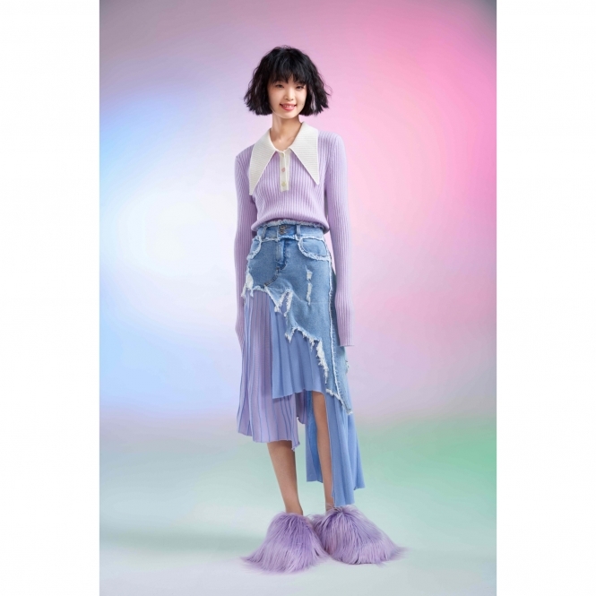 Plain T-Shirt Collar Cashmere Sweater