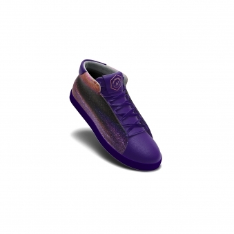 Purple Printed Space Low Top