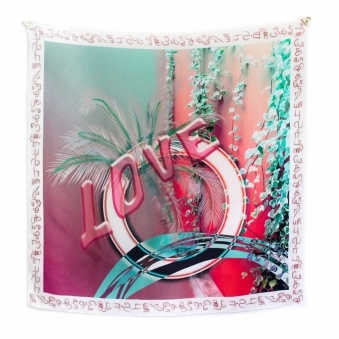 Red Love Sila Silk Scarf