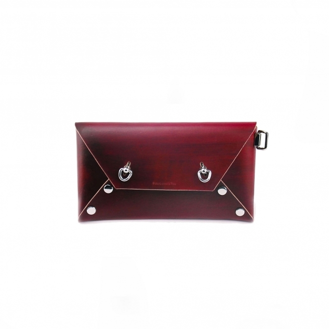 Red Studded Envelope Purse