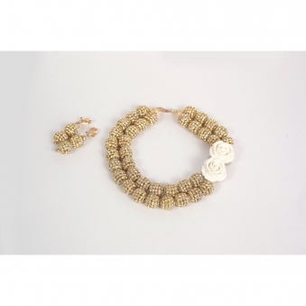 Rhinestone Coral Necklace