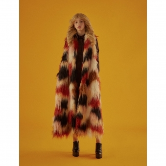 Faux Fur Lapel Coat