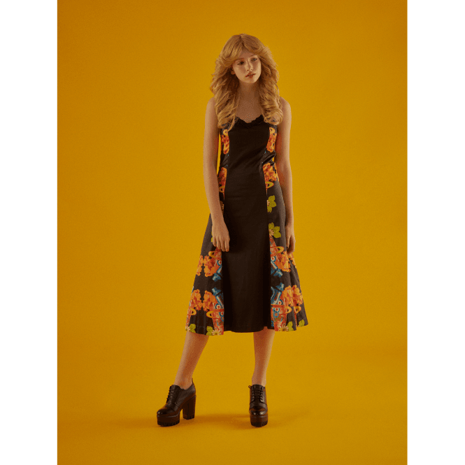 Rockets Soda Lace Neck Long Dress