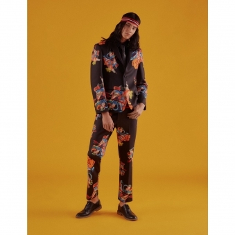 Rockets Soda Print Straight Pants