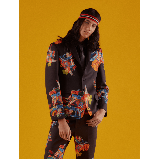 Rockets Soda Print Suit Coat