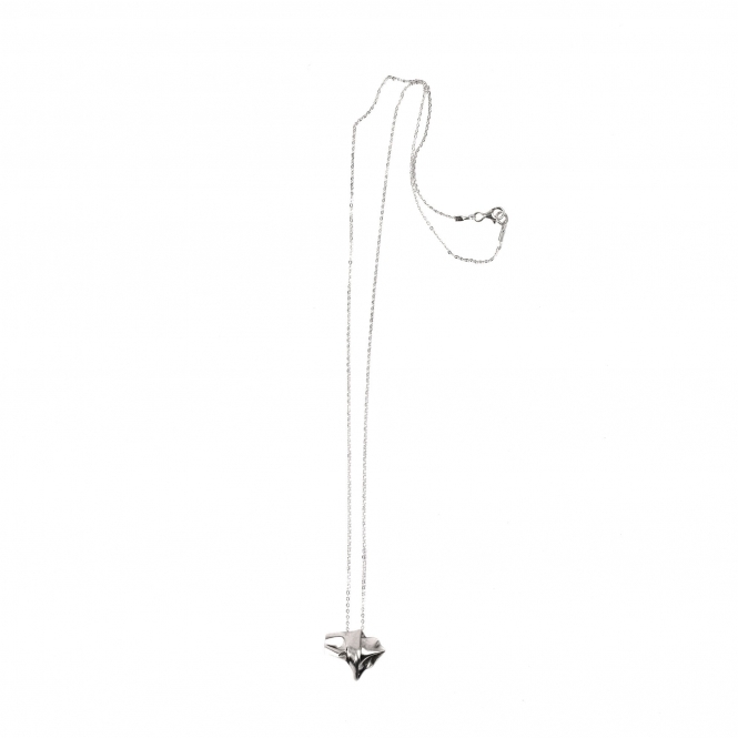 Silver Folded Star Necklace