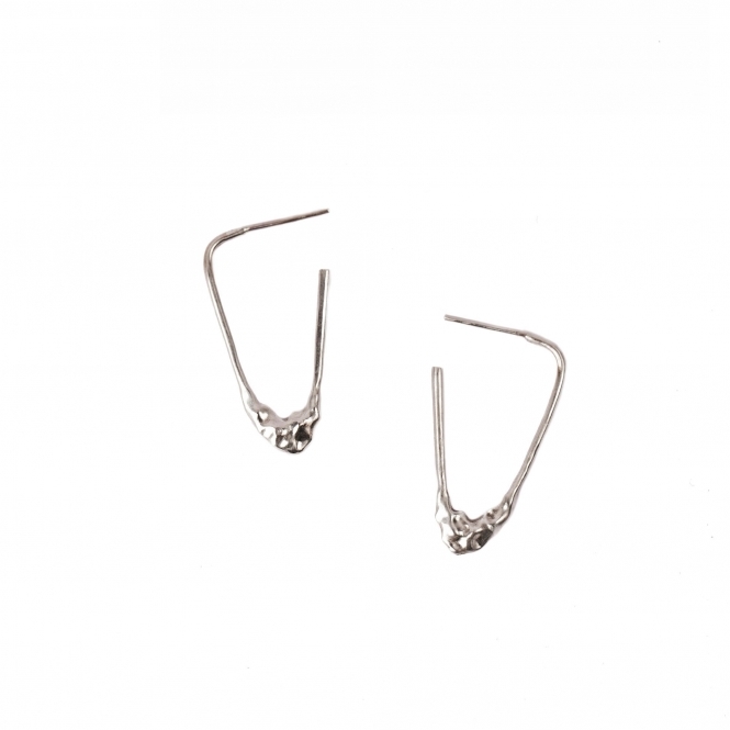 Silver Melted Earrings