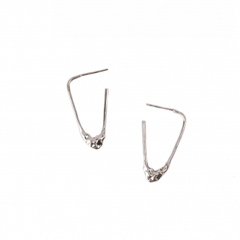 Silver Melted Earrings