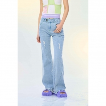 Simple Denim Trousers