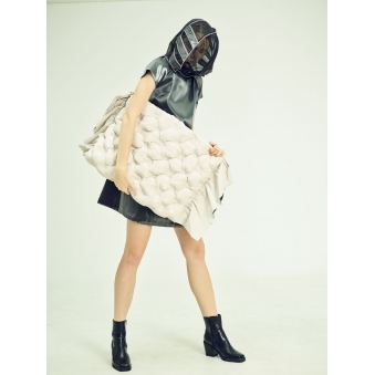 SS20 Enormous Quilted Cushion Clutch