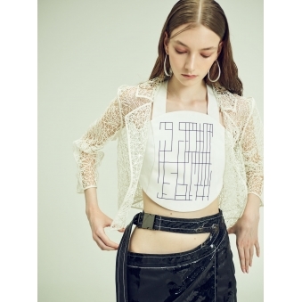 SS20 Made To Order Circular Digital Print Bustier Top