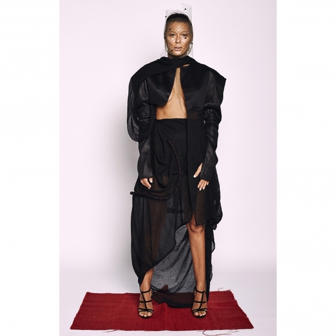 Swarovski Embroidered Polytube Skirt 
