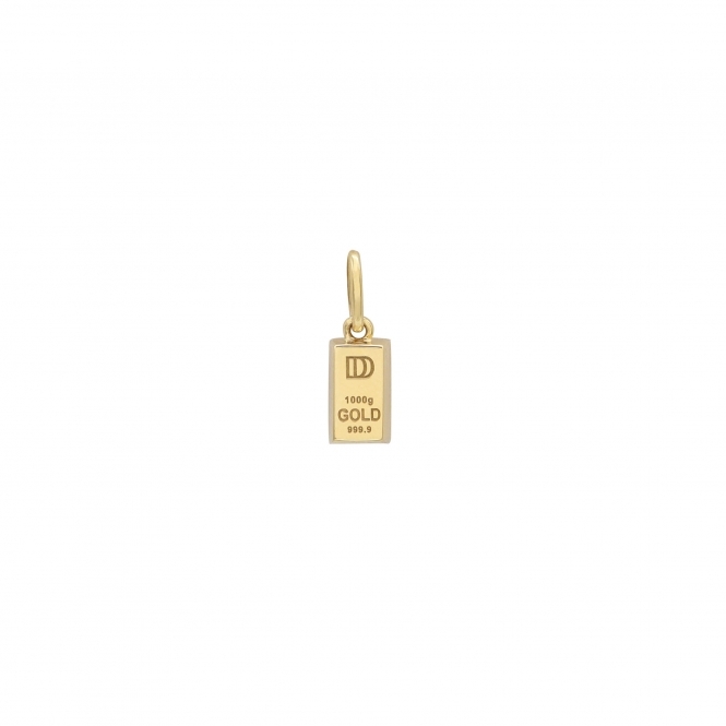 The Dainty Gold Brick Pendant