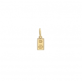 The Dainty Gold Brick Pendant