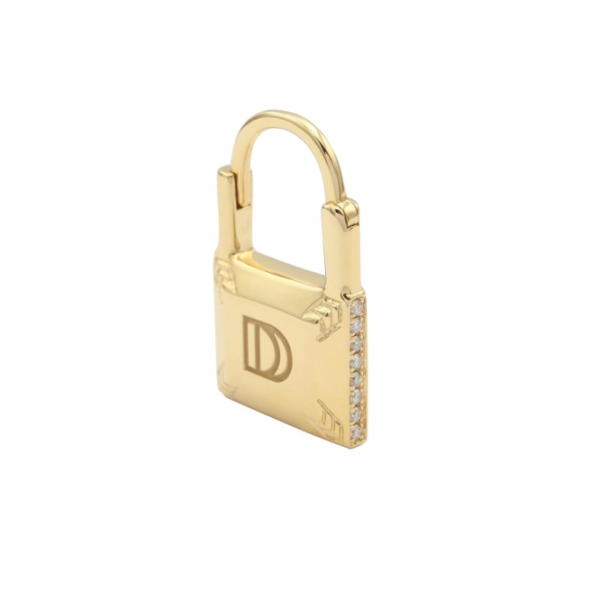 The Dainty Lock Single Earring (W/ Diamonds)
