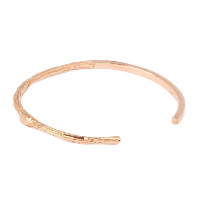 Thin Rose Gold Branch Bangle