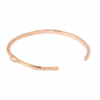 Thin Rose Gold Branch Bangle