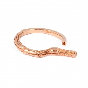 Thin Rose Gold Branch Ring