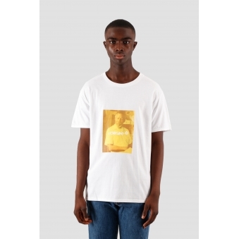 White Orange Amon Kotei Portrait T-Shirt