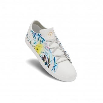 White Printed Mrs Meurrens Ultra Low Top