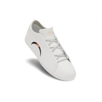White Printed Sun and Moon Ultra Low Top