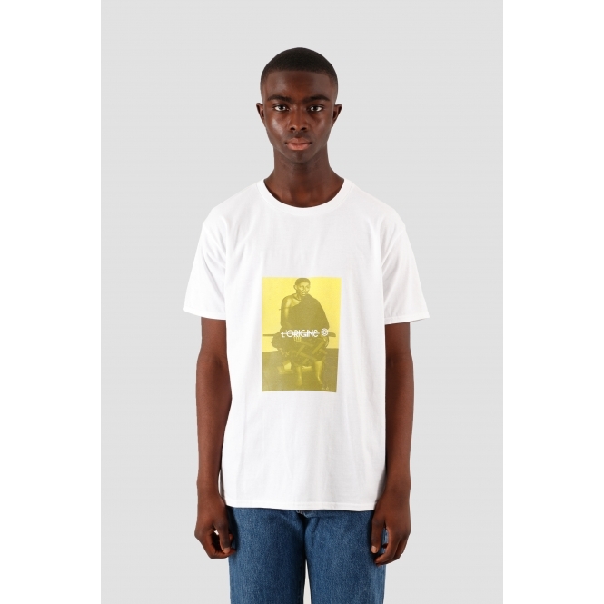 White Yellow Yaa Asantewaa Portrait T-Shirt